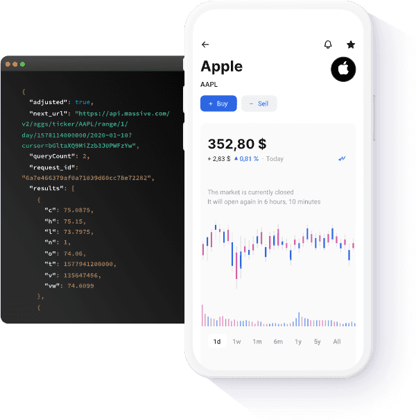 Stock data illustration